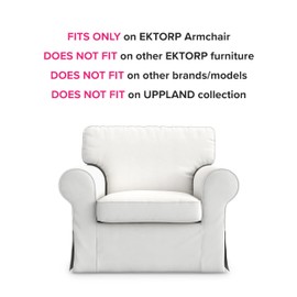 TLYESD Ektorp Chair Cover Replacement for IKEA Ektorp Armchair Cover, Ektorp Chair Slipcover, Ektorp Cover Only!(Daily Beige)