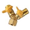 G1/2 Brass Garden Irrigation 2 Way Double Tap Hose Adapter