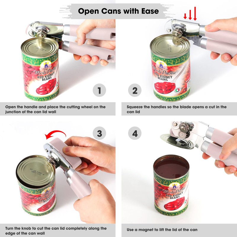 Can Opener Manual, Can Opener with Magnet, Hand Can Opener
