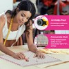 12.5x12.5 Inch Slotted Quilting Ruler with 45°/60° Multi-Angle, Non-Slip Grips