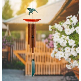 Woodstock Chimes Signature Collection, Woodstock Habitats, Hummingbird, 25'' Habitats and Nature Wind Chimes for Outdoor, Patio, Home or Garden Décor (HH)