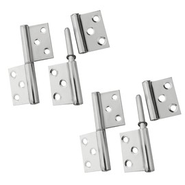Hardbase Hardware Hinge, Flag Hinge, Stainless Steel Hinge, 360 Degree Rotation, Can Be Inserted and Removed, Easy Separation Between Door and Door Frame (4 Inch Thickness 0.8 inch (2 mm) Pack of 4