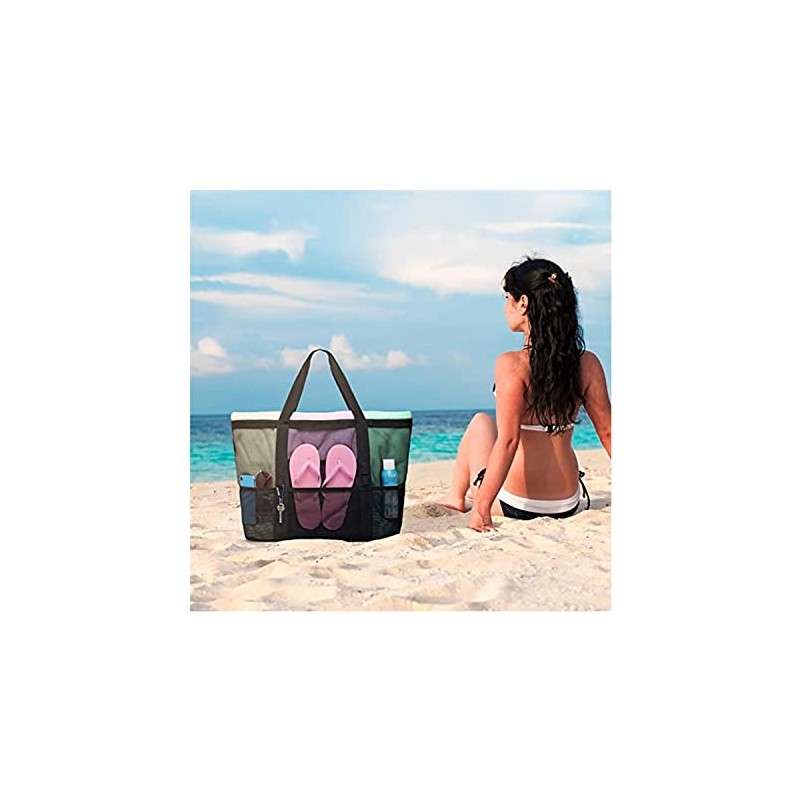 PUBAMALL Bolsa de playa de malla Grande, Bolsa de Playa