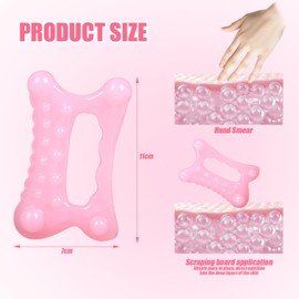 Body Gua Sha Tool,Gua Sha Body Massager,Square Glow Flow Massage Tool,Muscle Relaxation & Relief,Removal of Fatigue,for Back,Neck,Legs,Face(with Fish-Shaped Scraper*2)