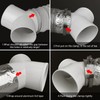 CABAX 3-Way Y Shape Plastic Duct Connector Splitter for Exhaust