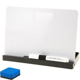 CHEFAN Desktop Dry Erase Board, 10" x 7" Desktop Whiteboard Set, Dry Erase Board with Stand for Desk