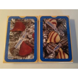 Hershey & Reese’s 2 Vtg Valentine Heshey's Kisses & Hugs Playing Cards Advertising Valentines Day