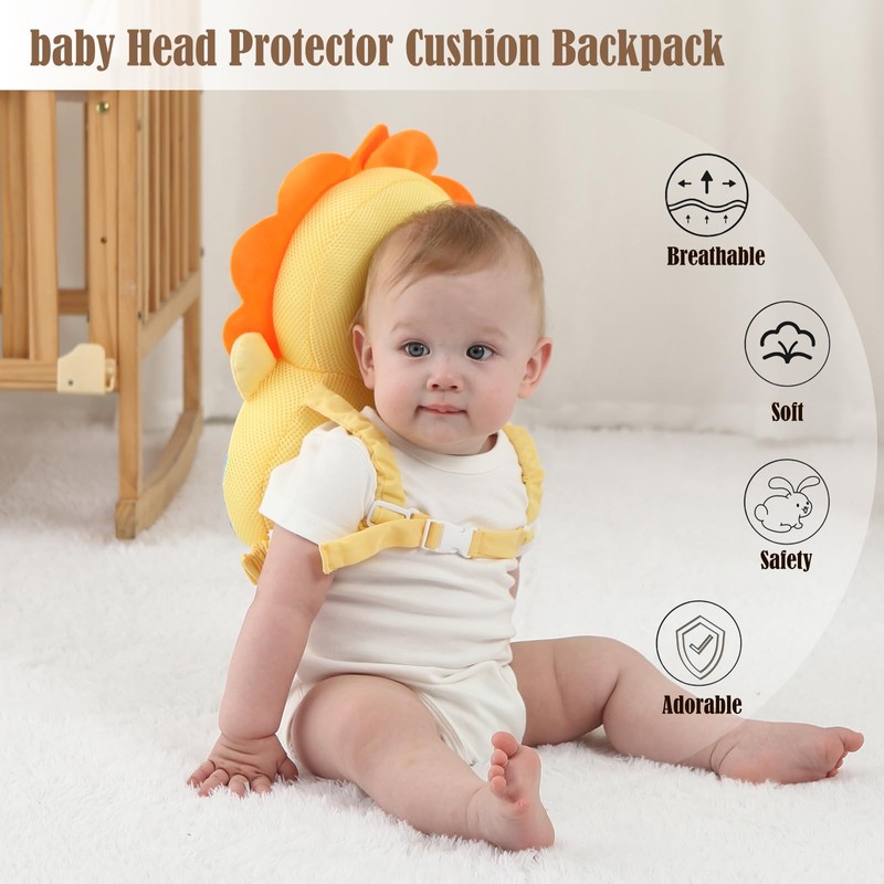 HGTC Baby Head Protector Backpack -Soft & Lightweight Pads -