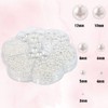 1150Pcs 3/4/5/6/8/10/12mm White Round Pearls Beads, White Loose Pearls for