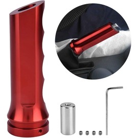 Cubierta Universal de Freno de Mano de Aleación de Aluminio, Protector para Palanca de Estacionamiento, Accesorio Interior para Auto, Color Rojo