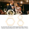 205Pcs Hexagonal Wooden Cutouts 5 Sizes Light Durable Odourless Blank