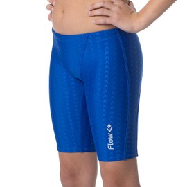 Flow Accelerate Swim Jammers - Pantalones cortos de natación talla 21 a 32 para niños en negro, azul marino y azul, Azul / Patchwork, 30