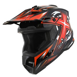1Storm Youth Kids Motocross Helmet BMX MX Bike Helmet Teenager Racing Style; Racing Orange + Goggles + Skeleton Glove Bundle