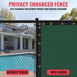 SEALTECH Ultra Heavy Duty 200 GSM Privacy Fence Screen – Non-Recycled Polyethylene Mesh Shade Net with Bindings & Rustproof Grommets - 90% + Blockage Includes Cable Zip Ties. (Green 5'X100')