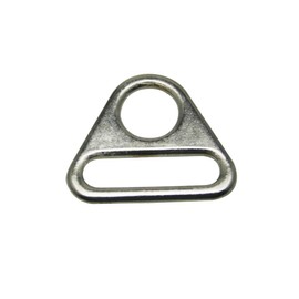Tianbang Silvery Triangle Buckle String and Bandage Connector 1" Oval Diameter Pack of 10
