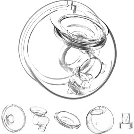 Estuche de recolección de leche materna, protector/brida portátil para extractor de leche, compatible con Lansinoh /MomcozyS9 Pro/S12 Pro/Medela/KISSBOBO/Elvie, lactancia materna (juego de 5)