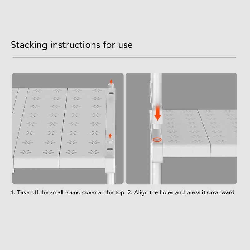 Expandable Shelf Stackable 121lb Load Bearing Divider Storage Rack for