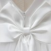 KAQININI Flower Girl Dress Wedding Guest Ruffle Tulle Satin Party