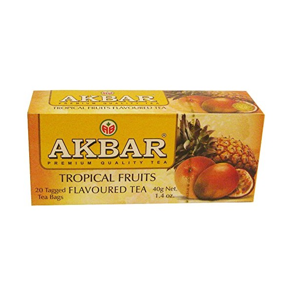 Akbar Tropical Fruits Flavoured Tea 20 Tea Bags, 40g