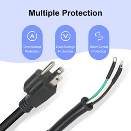 95104L Replacement Cord for SKILSAW Circular Saw SPT77W SPT78W SPT70WM SPT78MMC SPT70V SPT55 and HD77-02 Worm Drive Saw Heavy Duty Power Cord 8.2 ft.