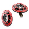 2 x 12V RED HORNS ELECTROMAGNETIC KLAXONS WITH BRACKETS /NO