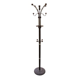 Ore International Metal/Wood Coat Rack, 73", Espresso