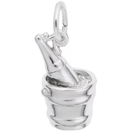Rembrandt Sterling Silver Champagne Bucket Charm by Rembrandt