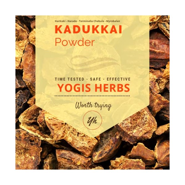 Yogis Herbs Kadukkai Powder (Terminalia Chebula/Haritaki) 1 lb – Fresh & Pure