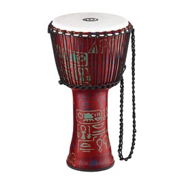 Meinl Percussion Travel Djembe Hand Drum Circle Instrument, Synthetic Shell and Head — NOT Made in China — African Mali Weave Rope Tuning, 2-Year Warranty, Pharaoh's Script, Large (PADJ1-L-F)