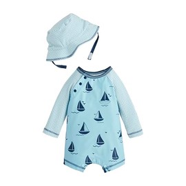 Mud Pie Baby Boy's Children's Sailboat Rashguard W Hat