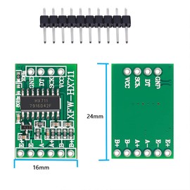 HaoDuoQian HX711 Load Cell Amplifier，10Pcs 24-Bit ADC Breakout Weighing Sensor Module for Arduino Microcontroller