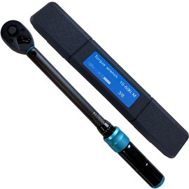 Ecoflick 3/8" Drive Click Torque Wrench, 7.37~44.27 Ft-Lb/10-60 Nm, ±3% Accuracy, 72-Tooth Dual Range Scales Adjustable Torque Wrench for Car Repair, Bike, Motorcycle