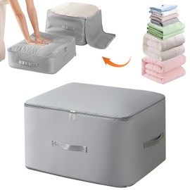 BSOON Ultra Platz Sparender Selbstkompressions Organizer, Komprimierender Beutel Umzugstaschen, Aufbewahrungstasche strapazierfähig, Groß Selbstkomprimierende Organizertaschen for Bettdecken Kleidung