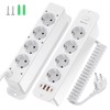Zhen-8kong Retractable Socket 8 Way, Built-in Power Strip with 4