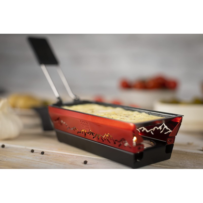 Kuhn Rikon 32172 Mini Raclette Set, Alpine Glow Red, Steel,