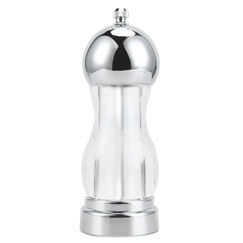 Salt Pepper Grinder Manual Seasoning Mill Shaker Round Acrylic Spice