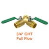 Joywayus Brass 3/4" GHT Garden Hose Splitter Full Flow Ball