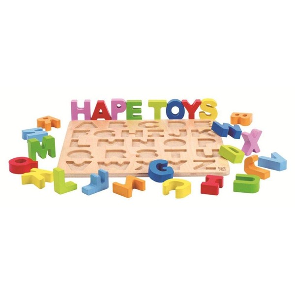 Hape Alphabet Blocks Learning Puzzle | Wooden ABC Letters Colorful