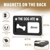 Dogs Feeding Reminder Sign with Magnet, Pet Feeding Tracker with