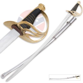 Medieval Warrior US Cavalry Commemorative Saber with Scabbard (818, Brass)