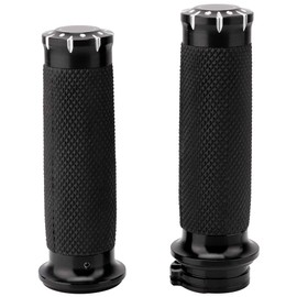 KIMISS Pair of Motorcycle Handlebar 25mm Motorcycle Grips End Hand Bar Grip