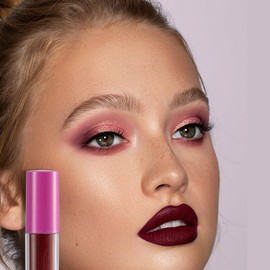 3Pcs Matte Lip Gloss Set, Black lipstick Matte Liquid Lipstick Set, Lip Stain Long-Lasting Waterproof Lipgloss, Makeup Gift Nude Lipsticks Set(5)