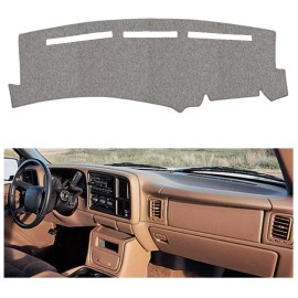 IGGEE Dash cover for 2000-2006 CHEVY SILVERADO PREMIUM CARPET DASH COVER MAT -GREY COLOR-