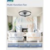 LEDIARY 20 Inch Low Profile Ceiling Fans with Lights and
