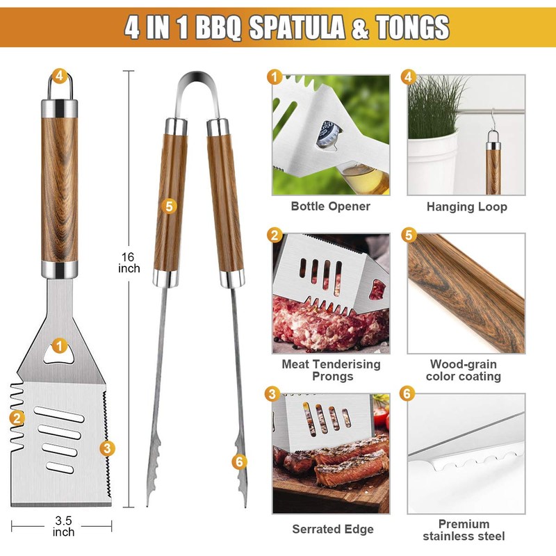 Cifaisi BBQ Grill Accessories Set, 38Pcs Stainless Steel Grill Tools