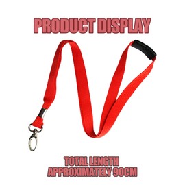 11PCS Lanyards, Lanyards for ID Badges with Safety Breakaways and Metal Clips, Red Lanyard for ID Cards, Office, School, Bus Passes (Red)