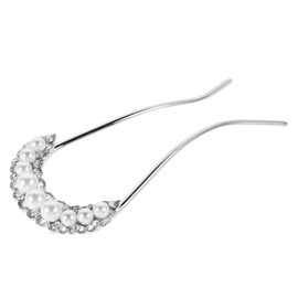 Ipetboom Vintage Pearl Hair Forks U Shaped Metal Hairpins for Women Decorative Wedding Accessories Lightweight Chinese Style Hair Sticks for Buns and