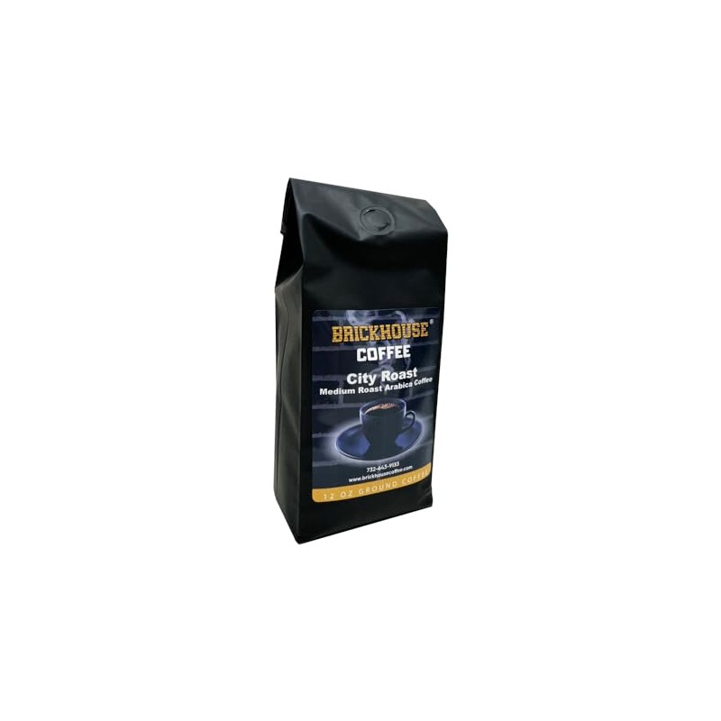 Brickhouse City Roast, Ground Coffee, 12oz Bag Medium Roast 100%