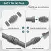 Wocloer 3/4 inch Liquid-Tight Connector,PVC Flexible Conduit Double-Ended Connector,Straight 180
