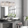 DRNANLIT 4-Light Bathroom Vanity Light Fixture, Brushed Nickel with Clear